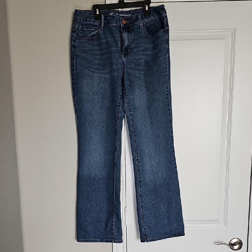 Seven7 Blue Flare Wide Leg Jeans